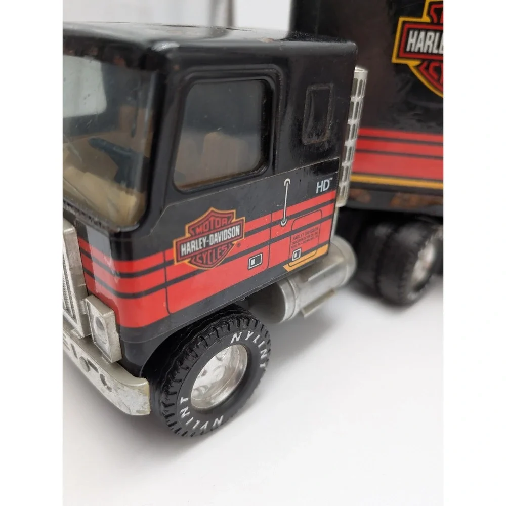1980s Steel Nylint Harley‎ Davidson GMC 18 Wheeler Truck Trailer No. 911-Z
